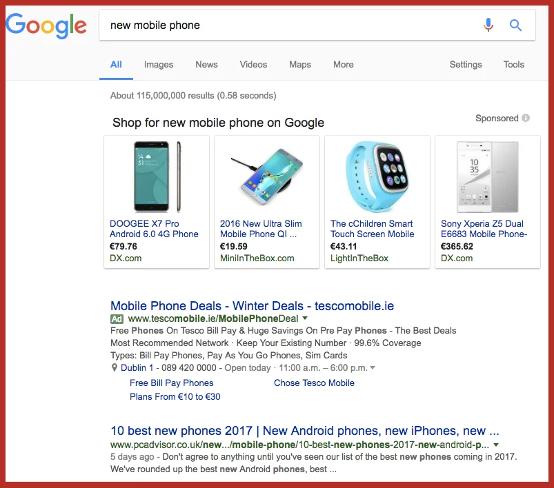 Google Shopping Arrives In Ireland