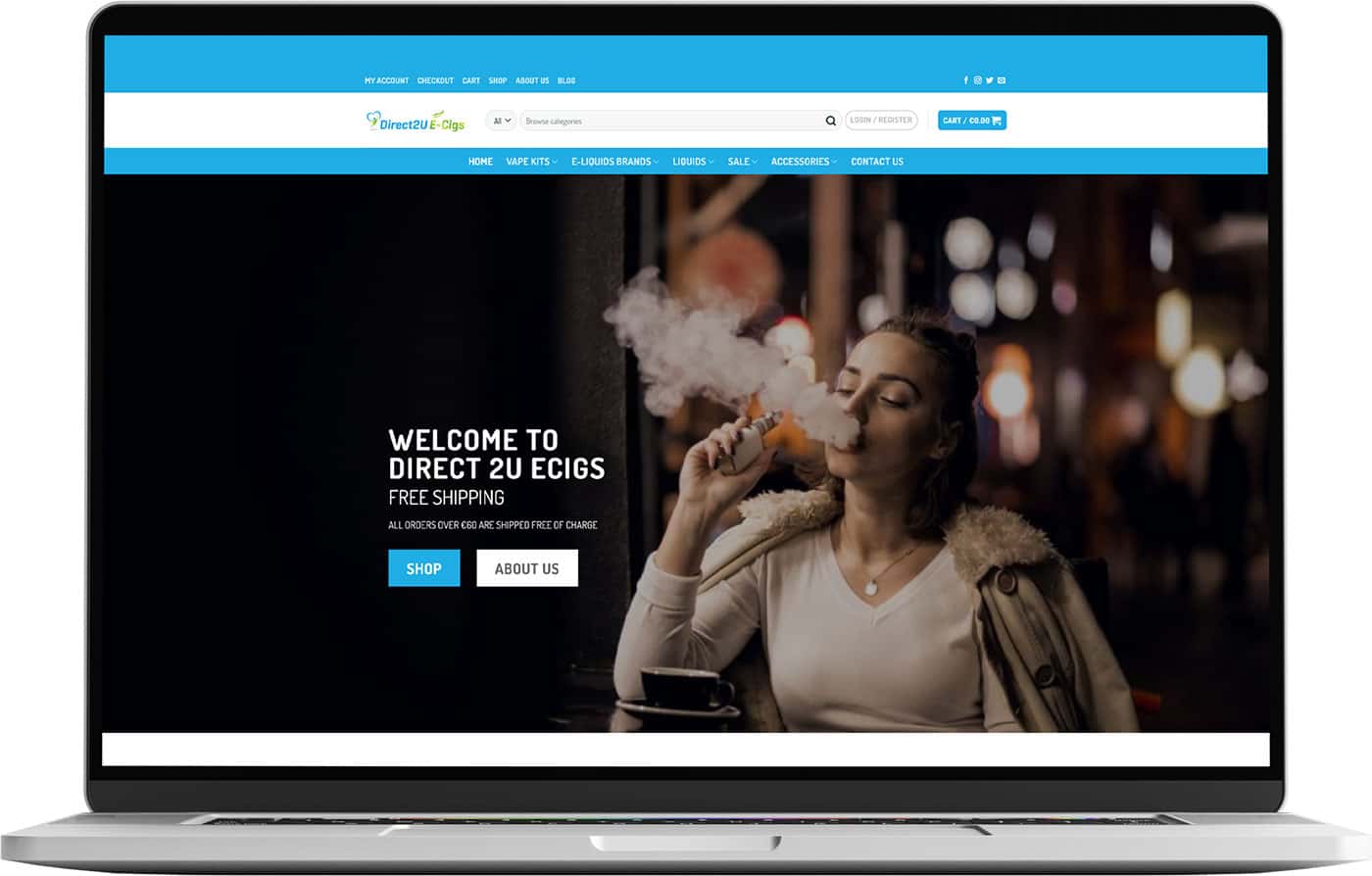 Recent Web Build – Direct2U E-Cigs