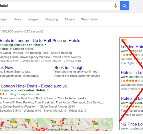 Right side Ads disappear in Google AdWords
