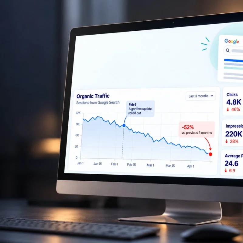 Checklist for investigating a drop in Google organic traffic